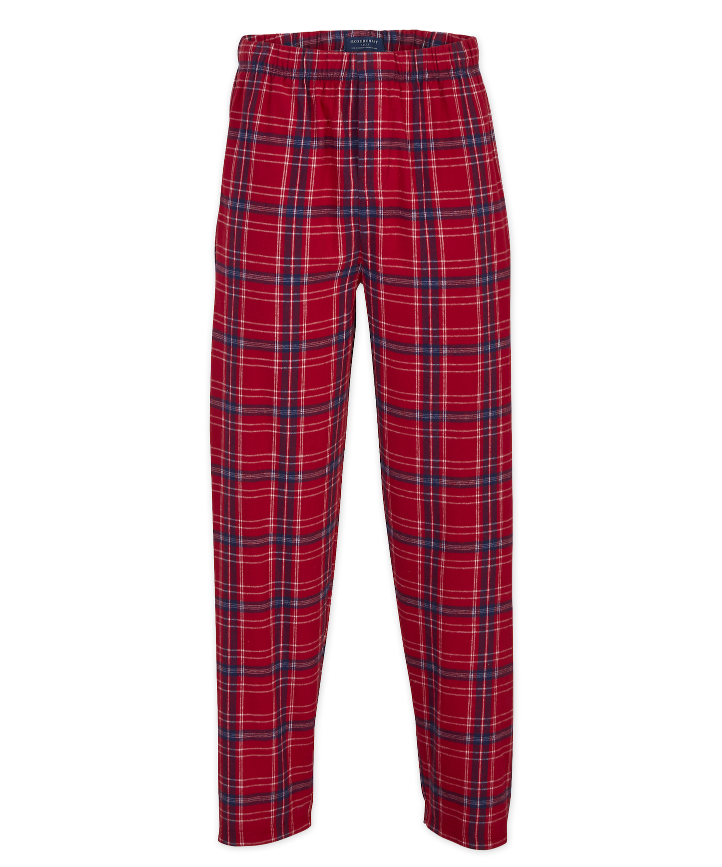 Boxercraft Unisex Flannel Pants Kingston Brick Red Flannel Pants with Custom Text