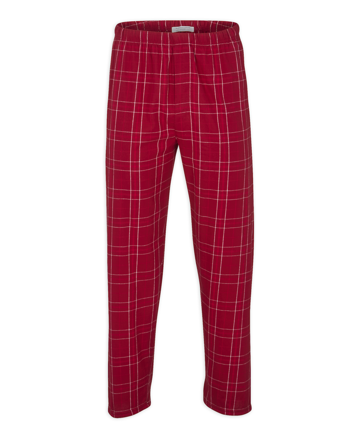 Boxercraft Unisex Flannel Pants Crimson Field Day Plaid Flannel Pants with Custom Text