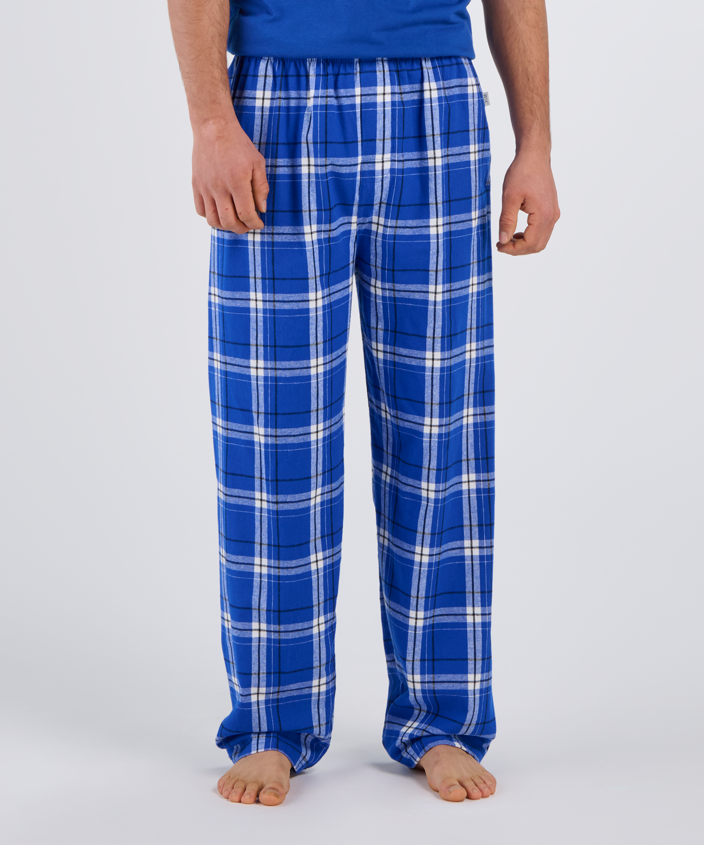 Boxercraft Unisex Flannel Pants Royal Blue Caring Flannel Pants with Custom Text