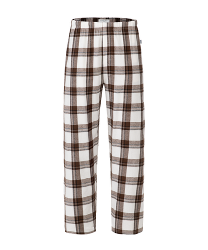 Boxercraft Unisex Flannel Pants White Espresso Flannel Pants with Custom Text