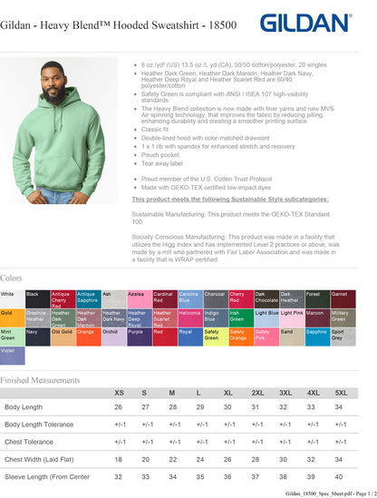 Combat Ready Hooded Sweatshirt with Single Colored Print