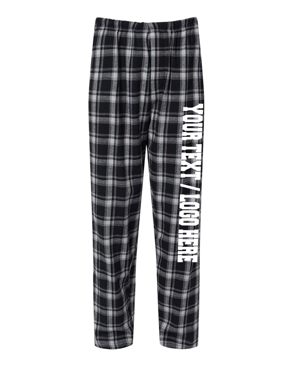 Boxercraft Unisex Flannel Pants Heritage Black Flannel Pants with Custom Text