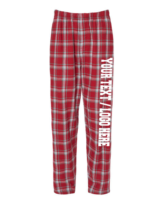 Boxercraft Unisex Flannel Pants Heritage Garnet Flannel Pants with Custom Text