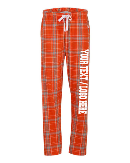 Boxercraft Ladies Flannel Pants Kingston Burnt Orange Flannel Pants with Custom Text