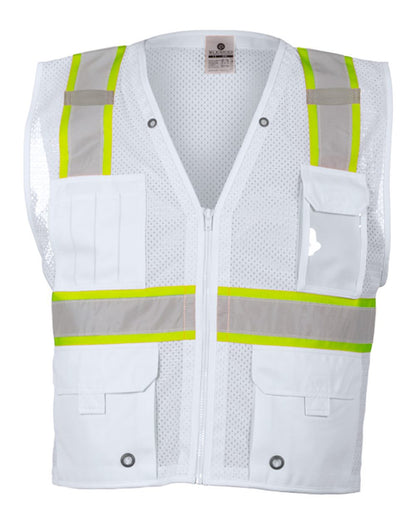 Kishigo - EV Series® Enhanced Visibility Multi-Pocket Mesh Vest - B100-111 Custom w/ Solid or Reflective Print