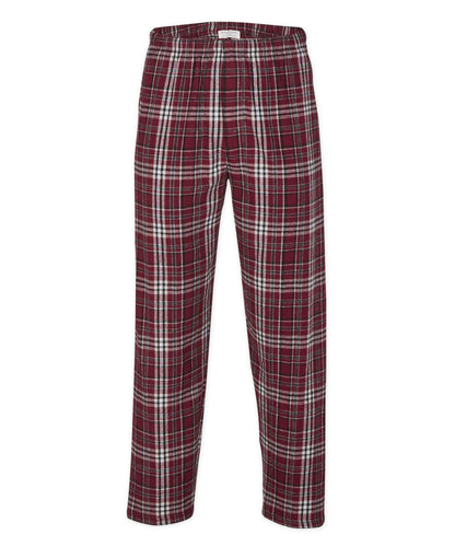Boxercraft Unisex Flannel Pants Maroon Flannel Pants with Custom Text