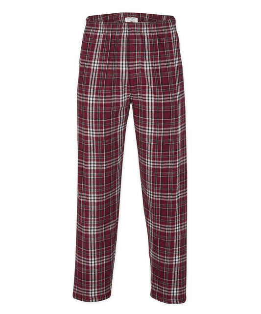 Boxercraft Unisex Flannel Pants Maroon Flannel Pants with Custom Text