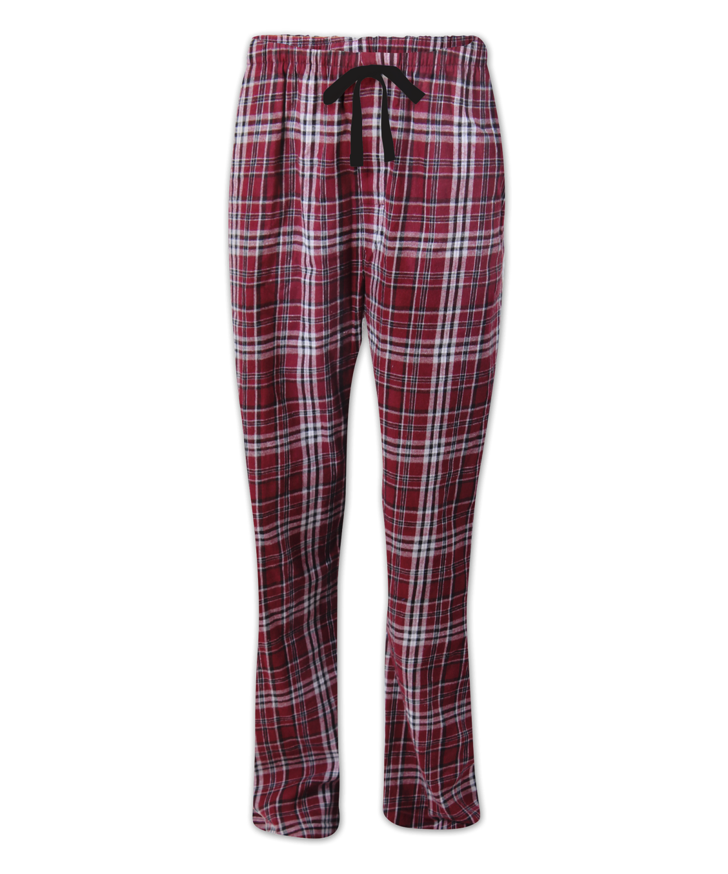 Boxercraft Ladies Henley Flannel Pants Maroon and Black Flannel Pants with Custom Text/Logo