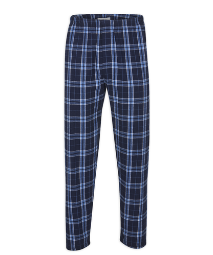 Boxercraft Unisex and Youth Flannel Pants Navy and Columbia Flannel Pants with Custom Text