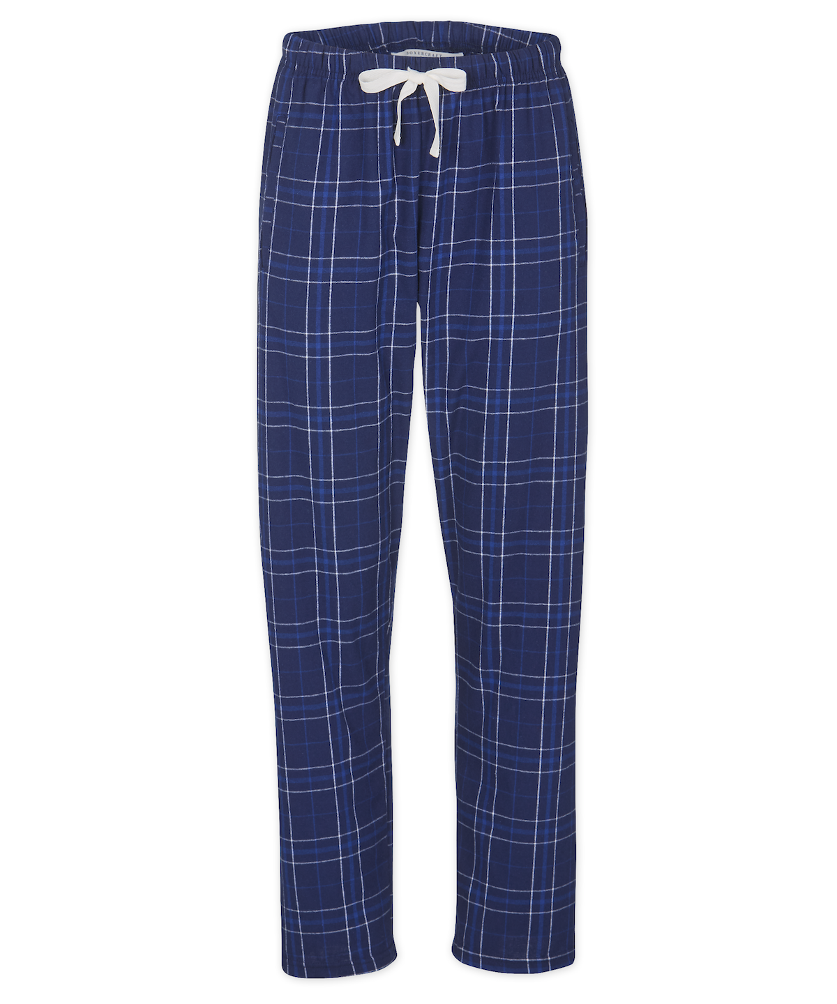 Boxercraft Ladies Henley Flannel Pants Navy Field Day Flannel Pants with Custom Text/Logo
