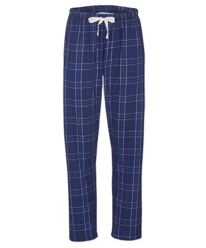 Boxercraft Ladies Henley Flannel Pants Navy Field Day Flannel Pants with Custom Text/Logo