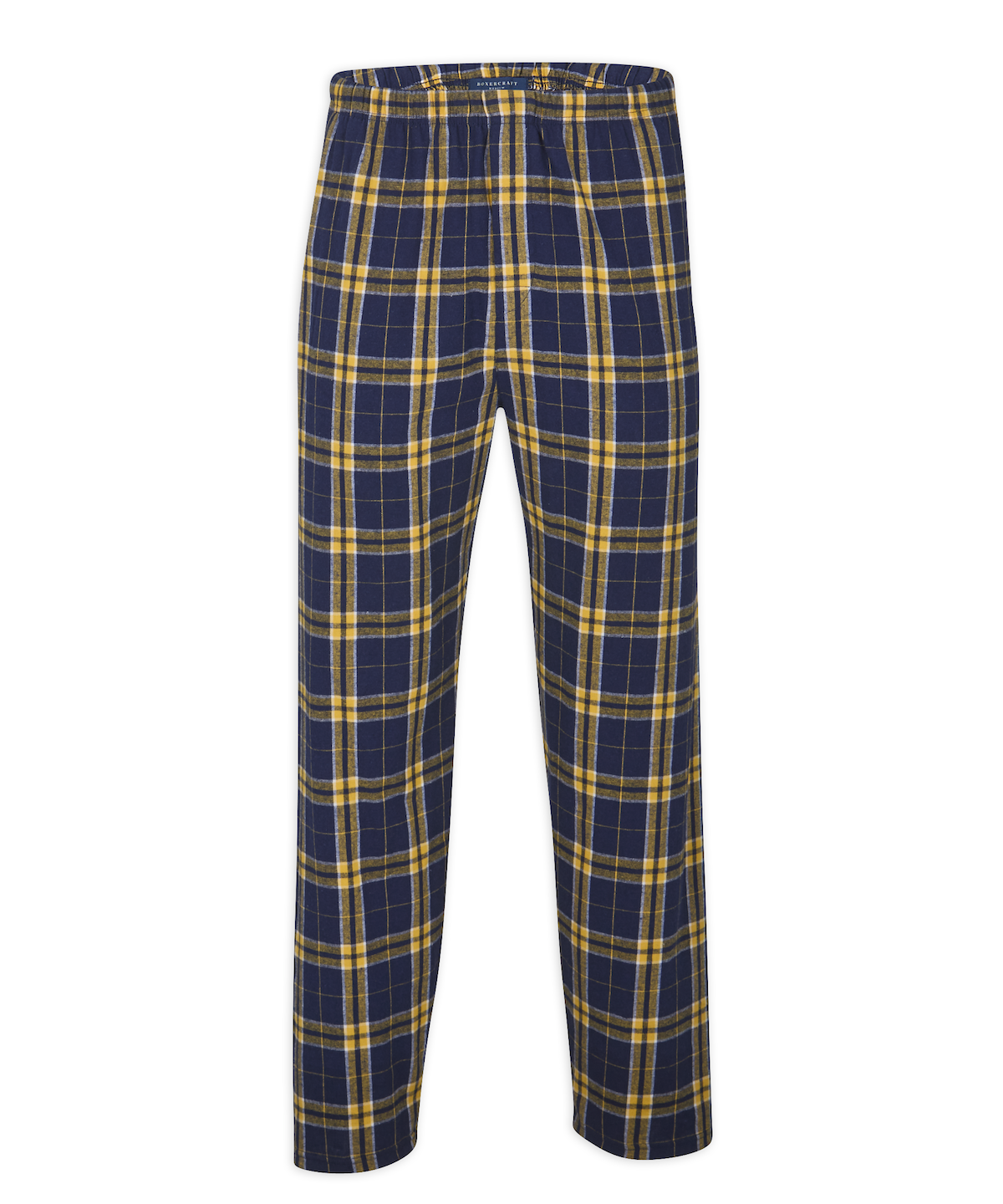 Boxercraft Unisex and Youth Flannel Pants Navy and Gold Flannel Pants with Custom Text