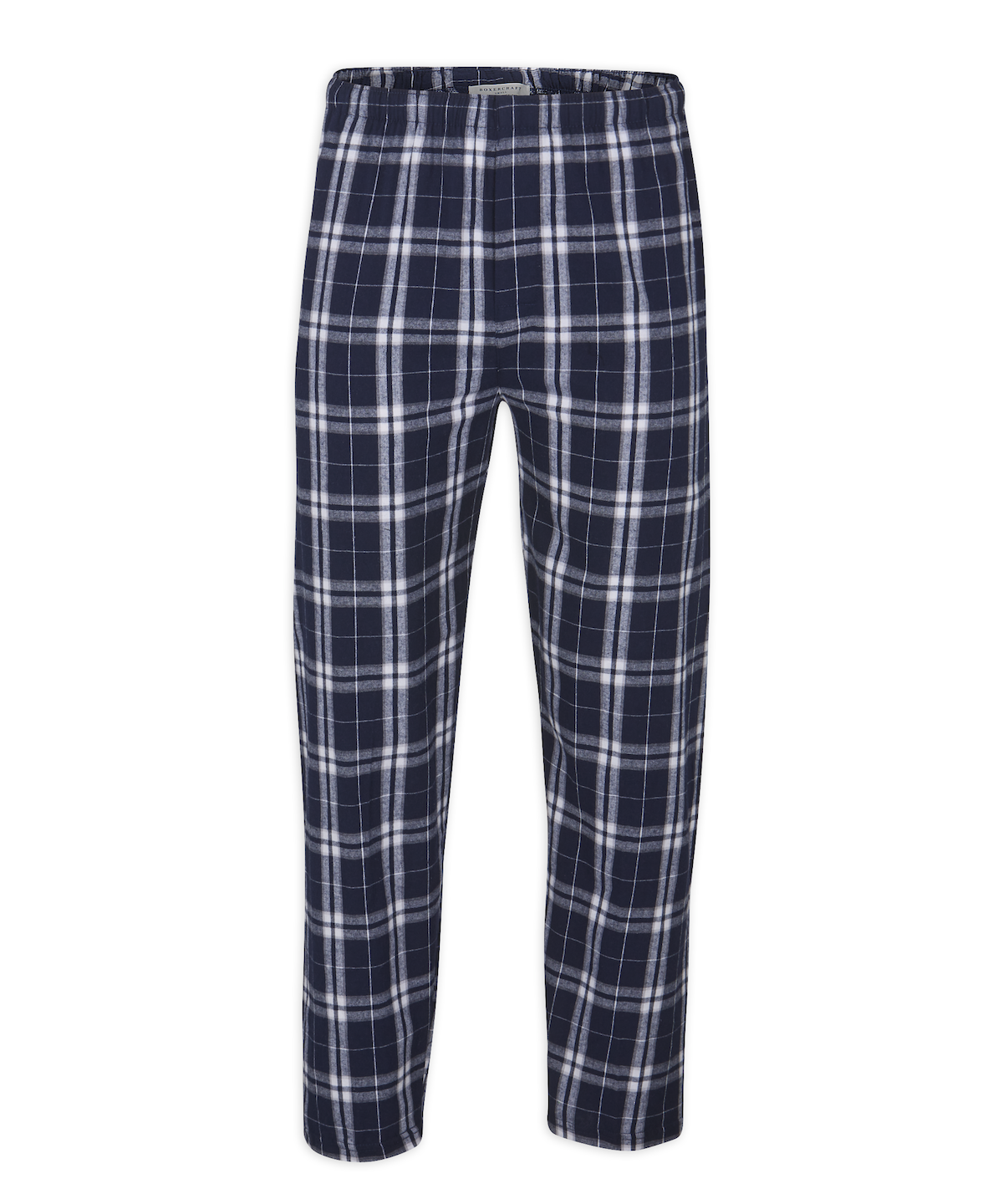Boxercraft Unisex Flannel Pants Navy and Silver Flannel Pants with Custom Text
