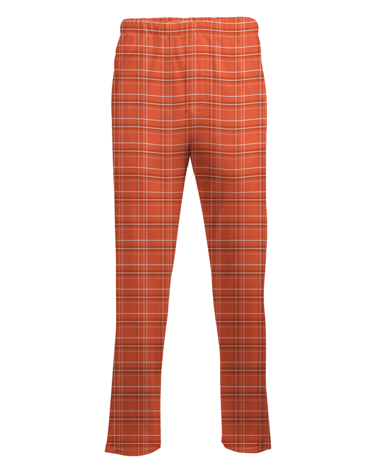 Boxercraft Unisex Flannel Pants Orange Field Day Flannel Pants with Custom Text