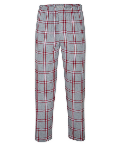 Boxercraft Unisex Flannel Pants Oxford and Red Flannel Pants with Custom Text