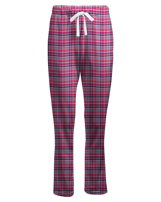 Boxercraft Ladies Henley Flannel Pants Pink Harmony Flannel Pants with Custom Text/Logo