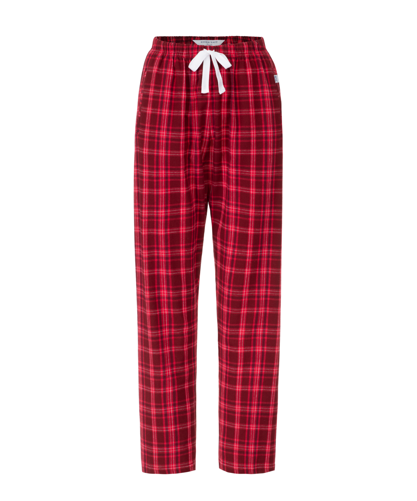 Boxercraft Ladies Haley Flannel Pants Red City Color Pants with Custom Text