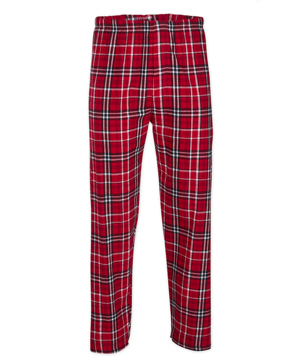 Boxercraft Unisex and Youth Flannel Pants Red and White Flannel Pants with Custom Text