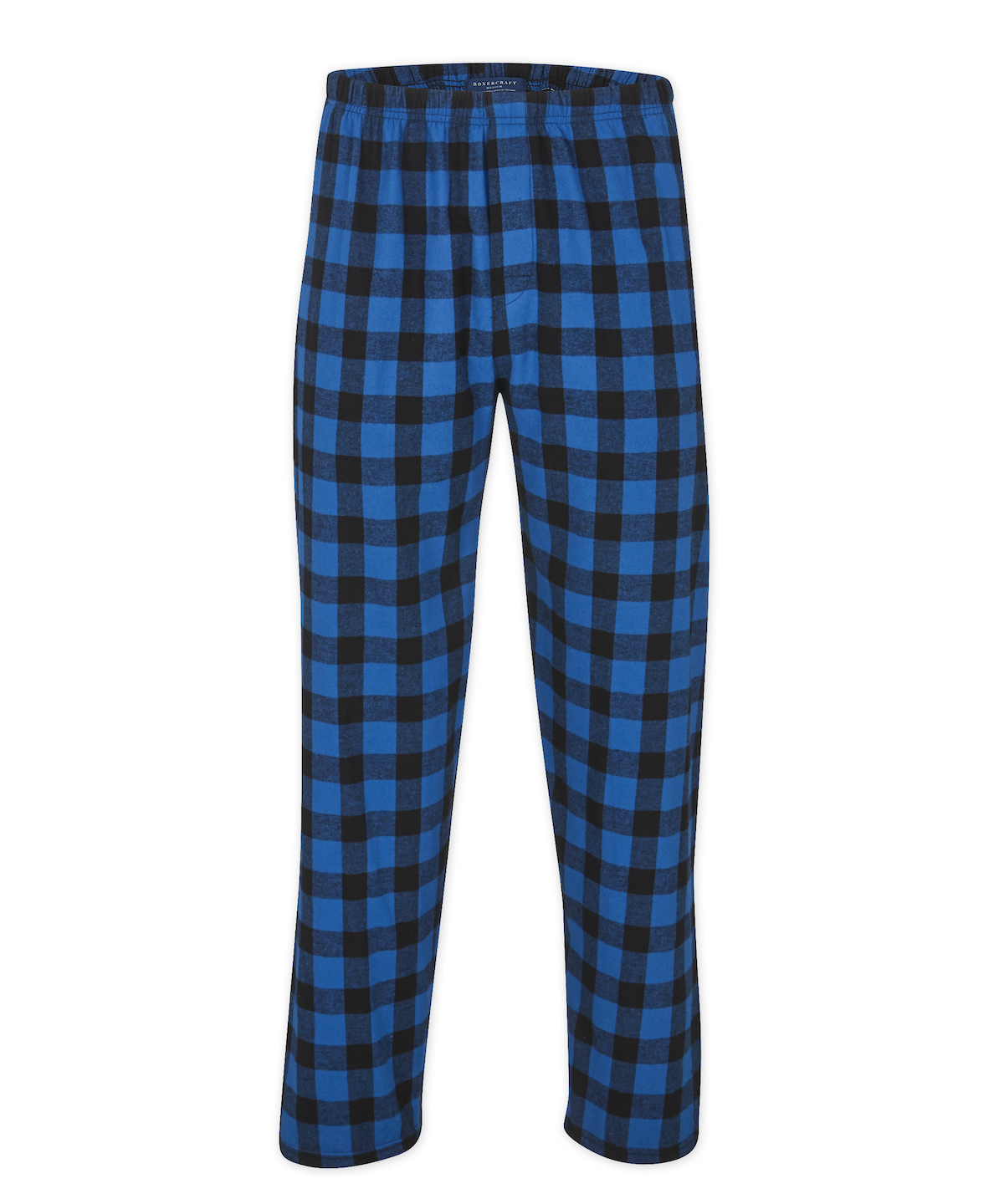 Boxercraft Unisex Flannel Pants Royal Black Buffalo Flannel Pants with Custom Text