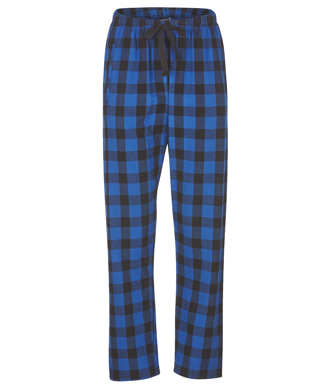 Boxercraft Ladies Henley Flannel Pants Royal Black Buffalo Flannel Pants with Custom Text/Logo