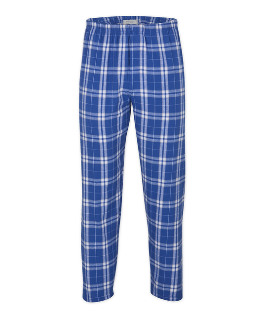 Boxercraft Unisex and Youth Flannel Pants Royal Silver Color Pants with Custom Text