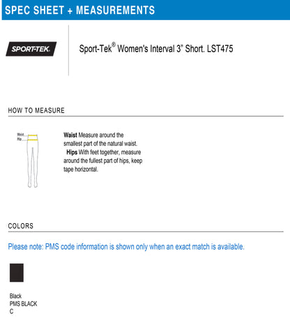 Stage Right Platinum Sport-Tek® Women's Interval 3” Short