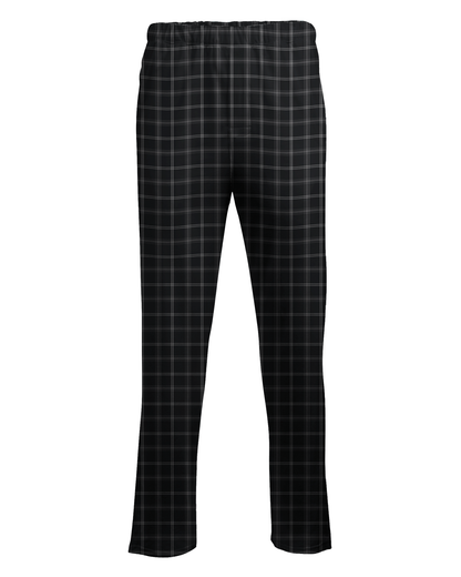 Boxercraft Unisex Flannel Pants Varsity Black Flannel Pants with Custom Text