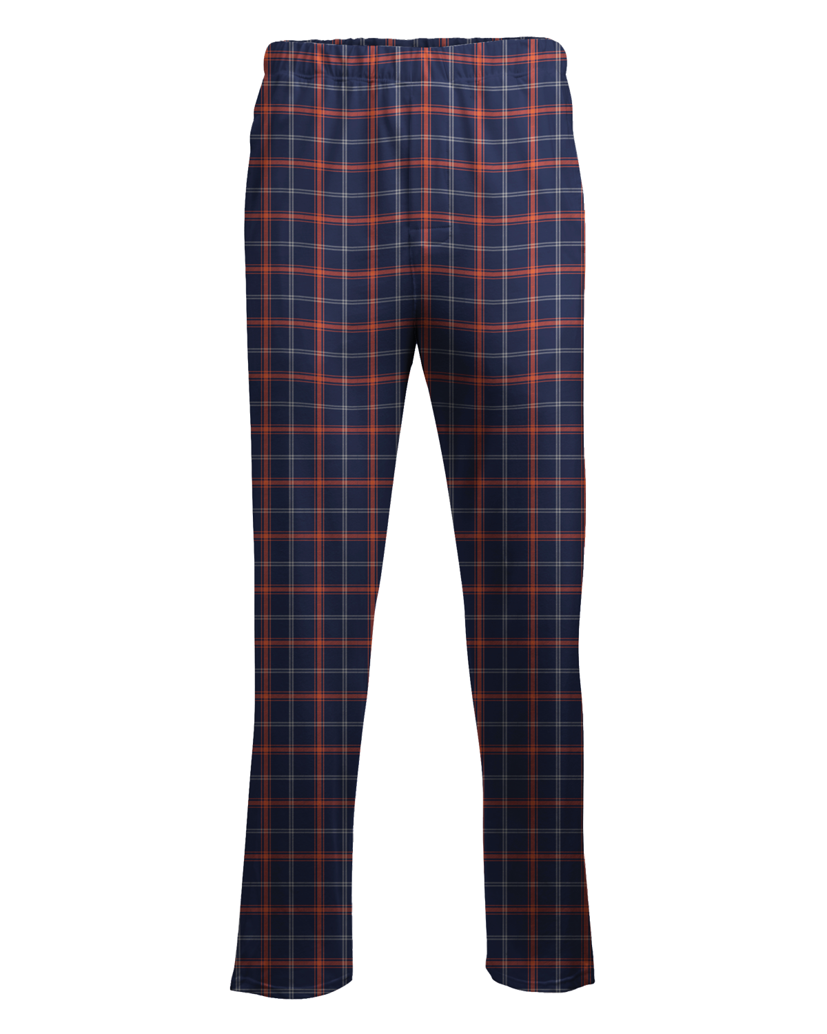 Boxercraft Unisex Flannel Pants Varsity Navy Orange Flannel Pants with Custom Text