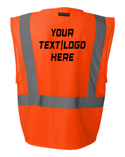 Kishigo - Ultra-Cool™ Mesh Vest with Pockets - 1085-1086 Custom w/ Solid or Reflective Print