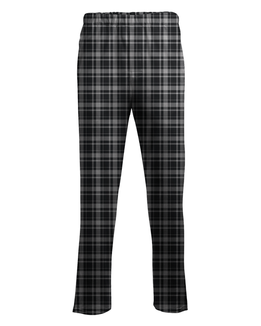 Boxercraft Unisex Flannel Pants Grey and Black Flannel Pants with Custom Text