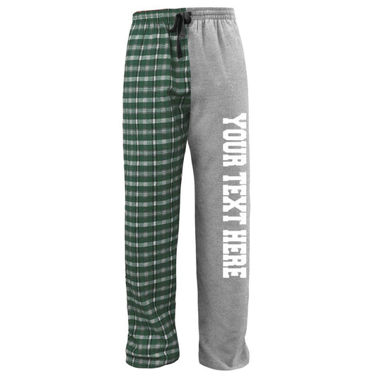 Pennant Halftime Adult and Youth Unisex Flannel Pants Forest Green and White Flannel Pants