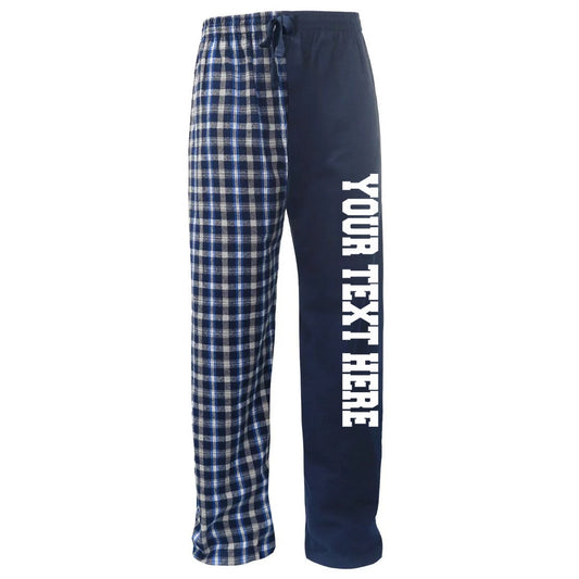 Pennant Halftime Adult and Youth Unisex Flannel Pants Navy and White Flannel Pants