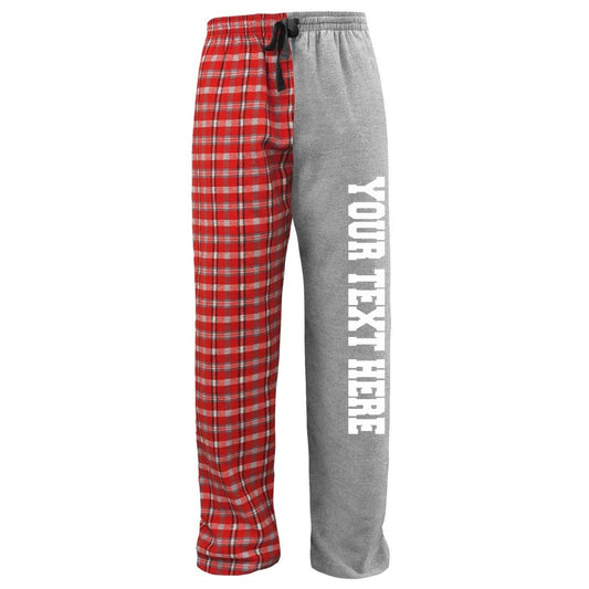 Pennant Halftime Adult and Youth Unisex Flannel Pants Red and White Flannel Pants