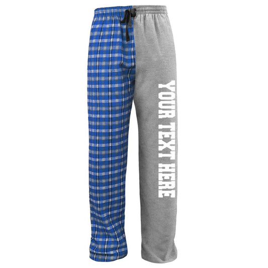 Pennant Halftime Adult and Youth Unisex Flannel Pants Royal Blue and White Flannel Pants