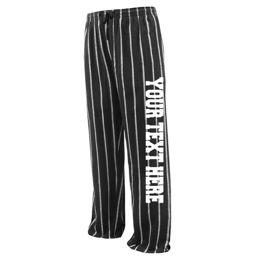 Pennant Baseline Adult and Youth Unisex Flannel Pants Black and White Flannel Pants