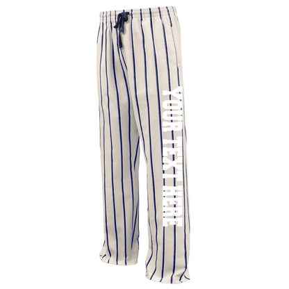 Pennant Baseline Adult and Youth Unisex Flannel Pants Cream and Navy Flannel Pants
