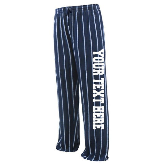 Pennant Baseline Adult and Youth Unisex Flannel Pants Navy and White Flannel Pants