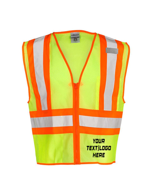 Kishigo - Ultra-Cool™ Contrasting Mesh Vest - 1055-1056 Custom w/ Regular or Reflective Print