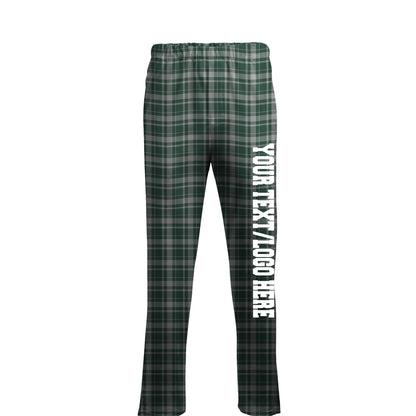 Boxercraft Unisex Flannel Pants Green Jordan Flannel Pants with Custom Text