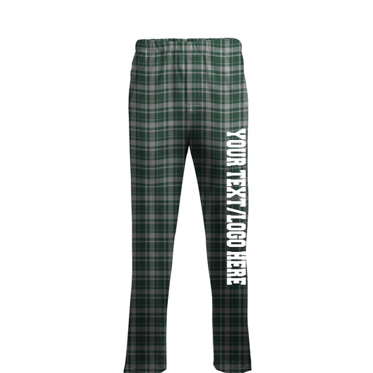 Boxercraft Unisex Flannel Pants Green Jordan Flannel Pants with Custom Text
