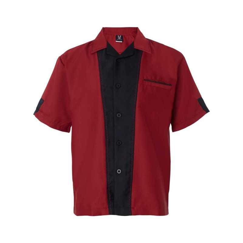 Hilton HP2245 Bowling Shirt Cranbery Custom Text or Design