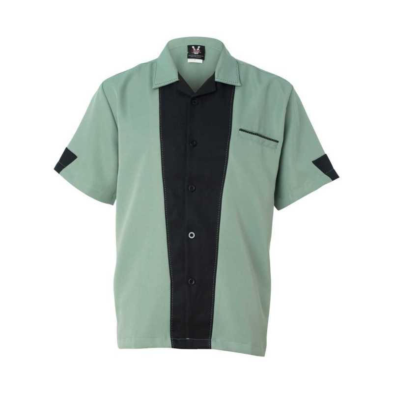 Hilton HP2245 Bowling Shirt Moss Green Custom Text or Design