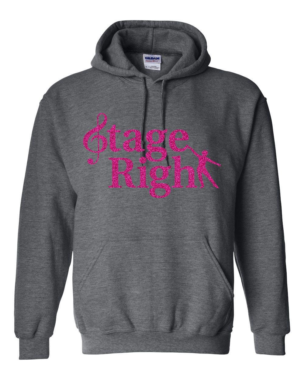 Stage Right Gildan Hoodie Glitter Print