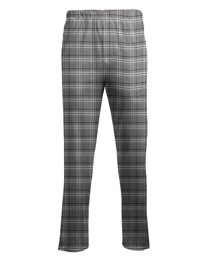 Boxercraft Unisex Flannel Pants Oxford Grey Black White Flannel Pants with Custom Text