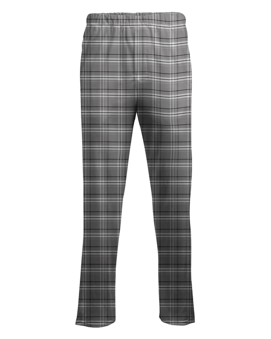 Boxercraft Unisex Flannel Pants Oxford Grey Black White Flannel Pants with Custom Text