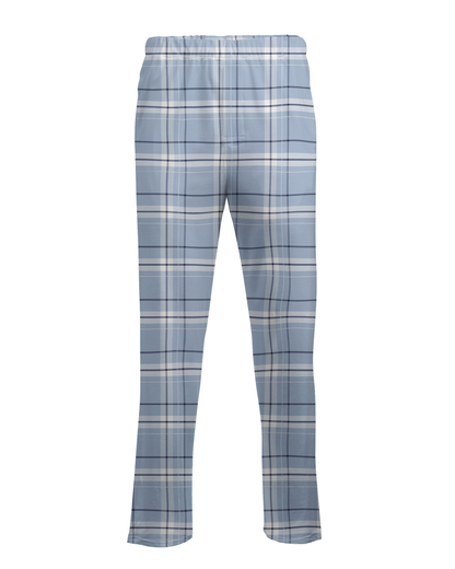 Boxercraft Unisex Flannel Pants Sky Blue Flannel Pants with Custom Text