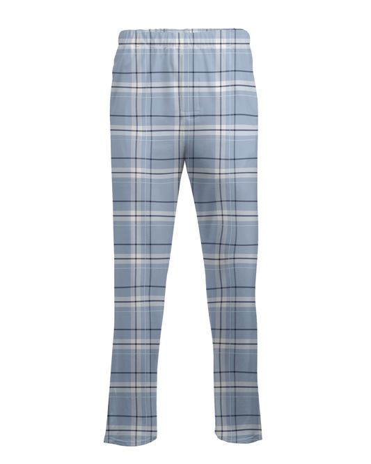 Boxercraft Unisex Flannel Pants Sky Blue Flannel Pants with Custom Text