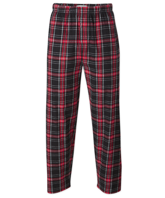 Boxercraft Unisex Flannel Pants Kingston Black Red Flannel Pants with Custom Text