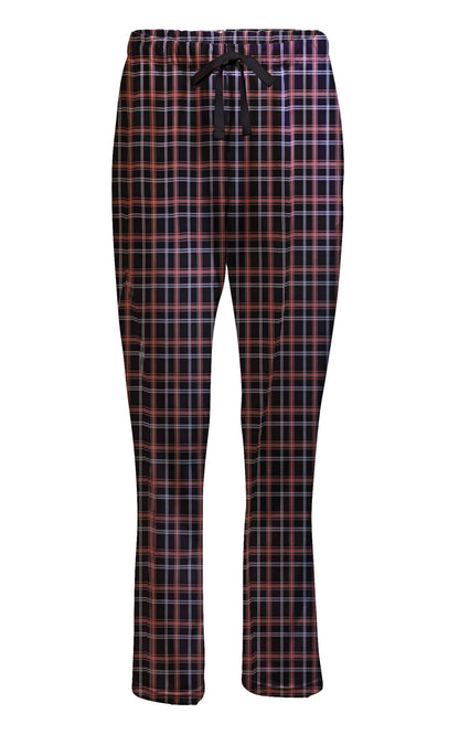 Boxercraft Ladies Henley Flannel Pants Orange Black White Caring Flannel Pants with Custom Text/Logo