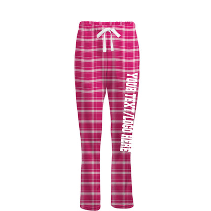 Boxercraft Ladies Henley Flannel Pants Pink Caring Flannel Pants with Custom Text/Logo